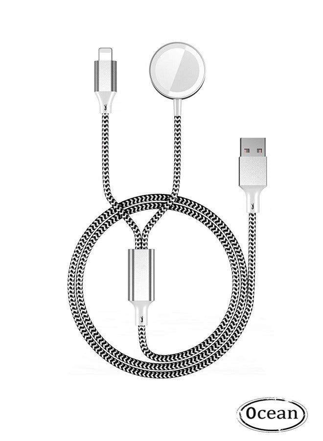 Magnetic Charging Cable 1m, Smart Watch Charger For Apple Watch Charger Magnetic Charging Cable Compatible With iWatch Series SE/6/5/4/3/2/1 And Phone 12/11/Pro/Max/XR/XS/XS Max/X Pad Series - Image 1
