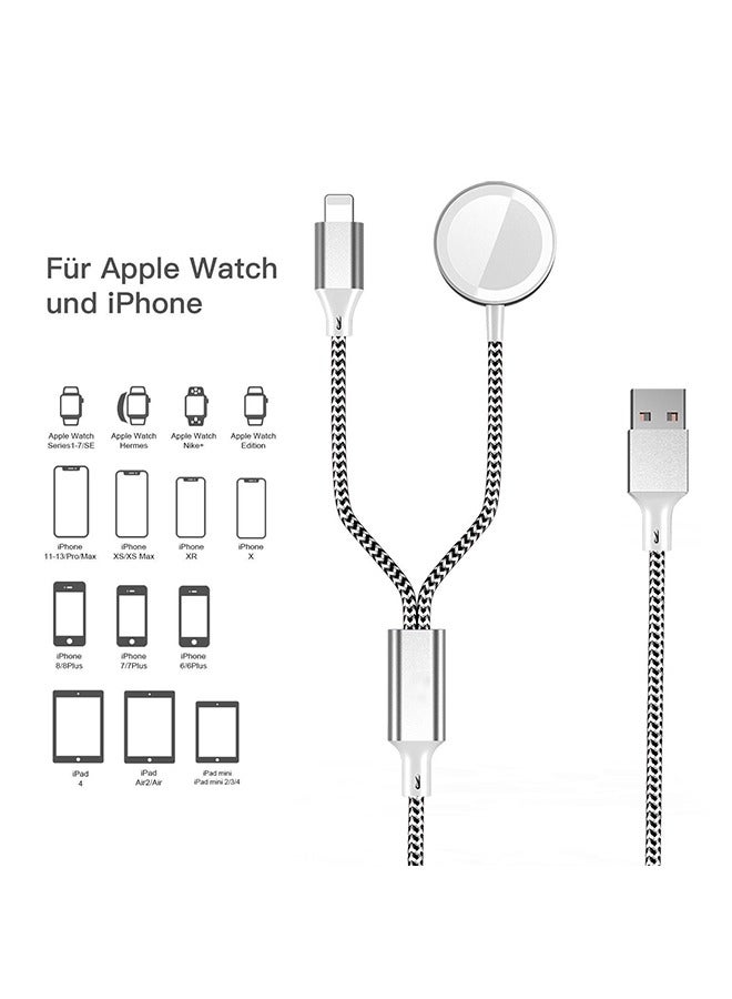 Magnetic Charging Cable 1m, Smart Watch Charger For Apple Watch Charger Magnetic Charging Cable Compatible With iWatch Series SE/6/5/4/3/2/1 And Phone 12/11/Pro/Max/XR/XS/XS Max/X Pad Series - Image 3