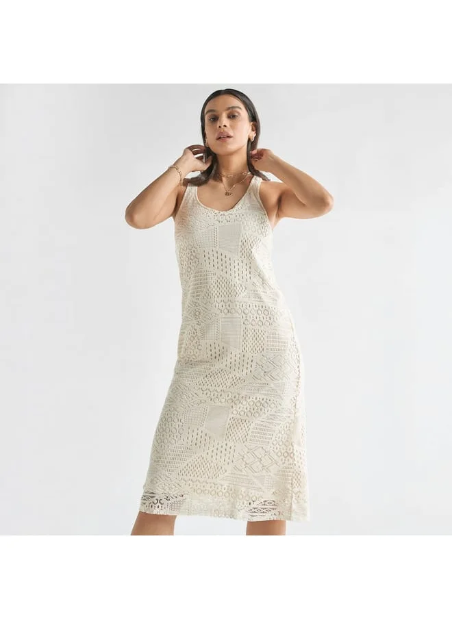 FAV All-Over Textured Sleeveless Dress