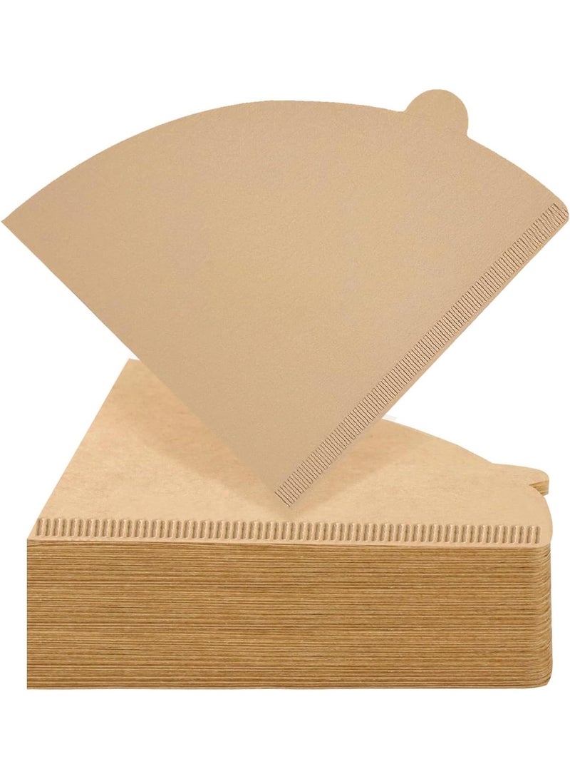 100 Count Pour Over Coffee Filters Paper, Size 02 Natural Brown Coffee Filters Cone, V02 Unbleached Disposable Paper Filters Compatible with Pour Over and Drip Coffee Maker - Image 1