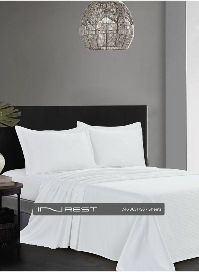 Inrest Home INREST Microfiber 200*120 + 30 cm multi-color striped fitted sheet  - Image 1