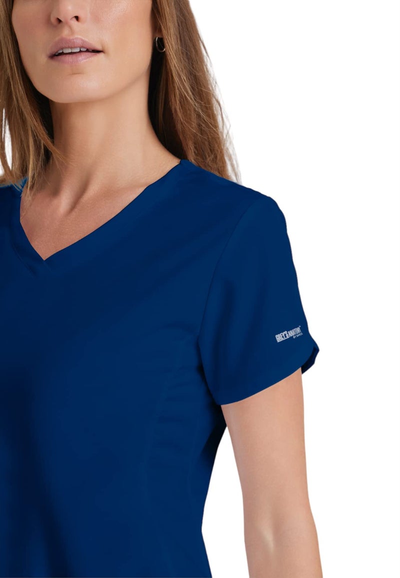 Barco Grey's Anatomy 41423 4 Pkt Crossover V-Neck Top (Indigo, Medium) - Image 5