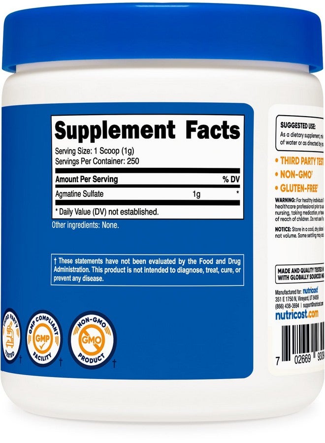 Nutricost Pure Agmatine Sulfate Powder - 250 Grams - Image 5