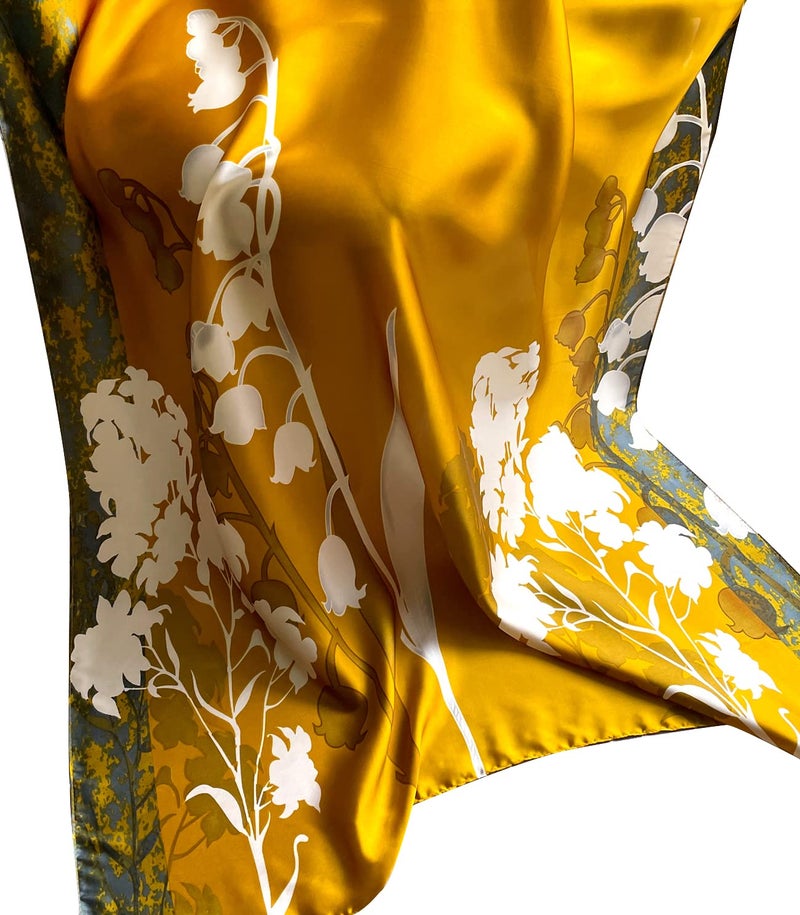 NUWEERIR Womens 100% Large Mulberry Silk Scarf Long Satin Scarf Fashion Lightweight Wraps - Image 2