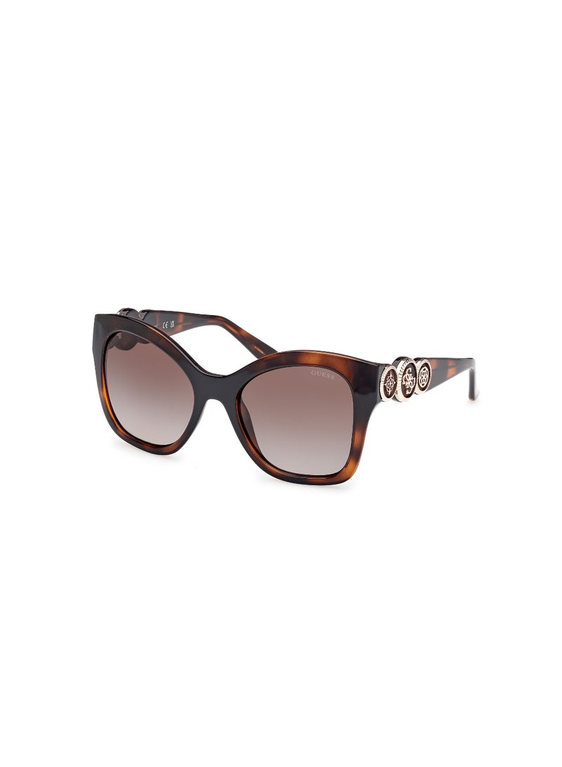 GUESS FULL RIM FEMALE BUTTERFLY BROWN INJECTED SUNGLASSES - Image 1