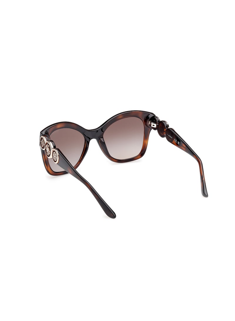 GUESS FULL RIM FEMALE BUTTERFLY BROWN INJECTED SUNGLASSES - Image 3