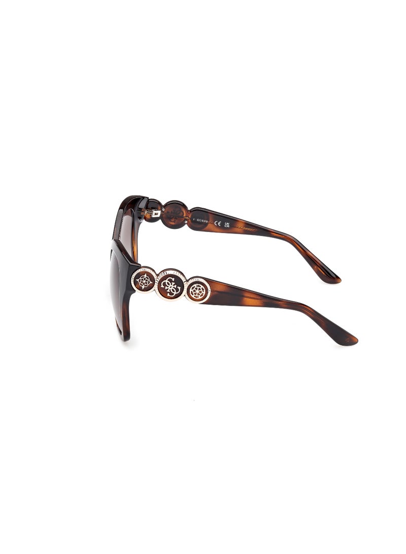 GUESS FULL RIM FEMALE BUTTERFLY BROWN INJECTED SUNGLASSES - Image 2