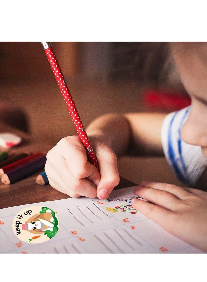 Happy Face Star Stickers, Cute Animal Reward Stickers for Teachers, Motivational Incentive Stickers for Kids, Round Cartoon Labels for Students All Class 1 Roll and 20 Sheets - Image 5