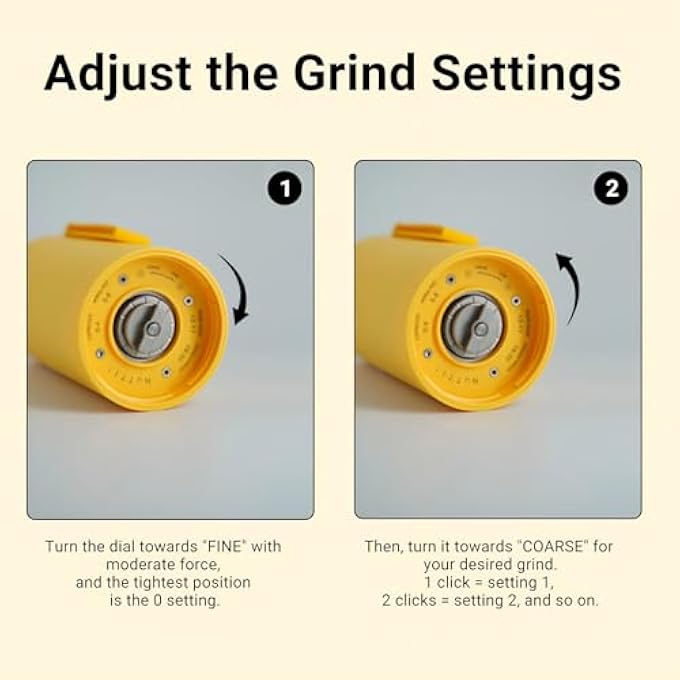 AOOEDDI Burr Coffee Grinder  Electric Portable Small Quiet Adjustable Conical Burr Coffee Bean Mill 20 Grind Settings For Espresso PourOver French Press Moka A Timemore Brand Navy Blue - Image 5