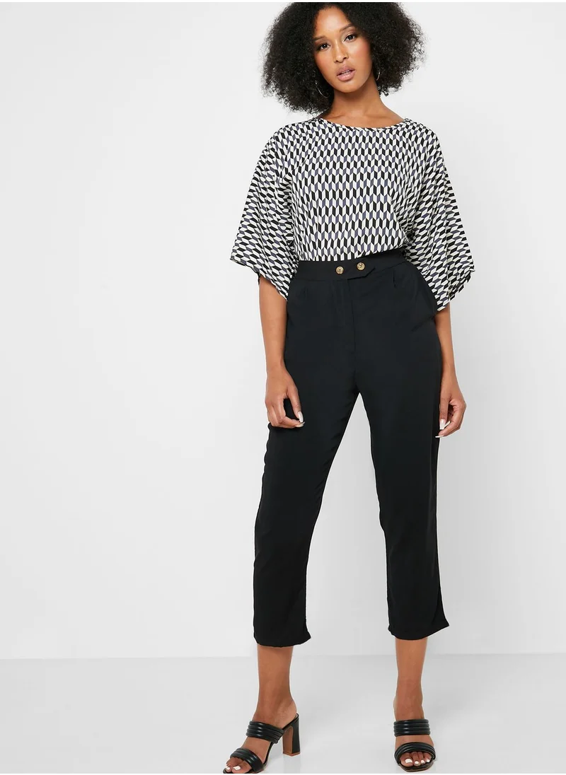 Cotton On Button Detail High Waist Pants