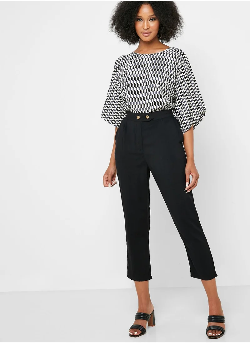 Cotton On Button Detail High Waist Pants