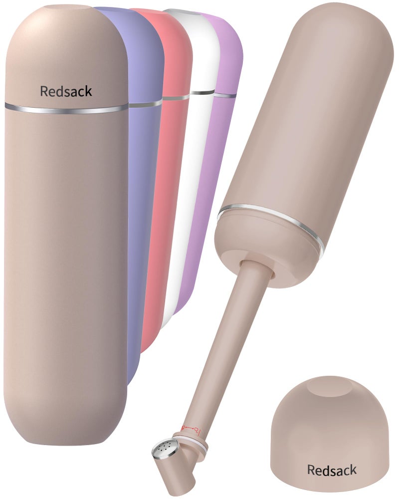Redsack Portable Bidet for Travel & Camping - Manual Squeeze Handheld Peri Bottle for Feminine Hygiene, 3 Leak-Proof Seals, Extendable Sprayer with Rotating Nozzle for Men & Women (Khaki, General) - Image 1