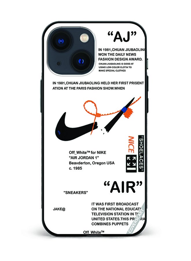 COVERSCART Protective Case Cover For Apple iPhone 13 Mini Nike Off White Design White