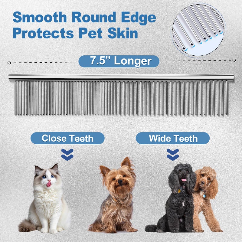 Gimars Titanium Coated Professional 6 in 1 4CR Stainless Steel Dog Grooming Scissors with Safety Round Tip, Heavy Duty Pet Grooming Scissor for Dogs, Cats and Other Animals - Image 5