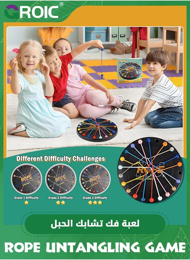 GROIC Rope Untangling Puzzle Games for Kids, Twisted Rope Puzzle Game, Strategy Untangling Challenge Puzzle, Educational Toys for Family Parent-Child Interaction, Travel  - Image 5