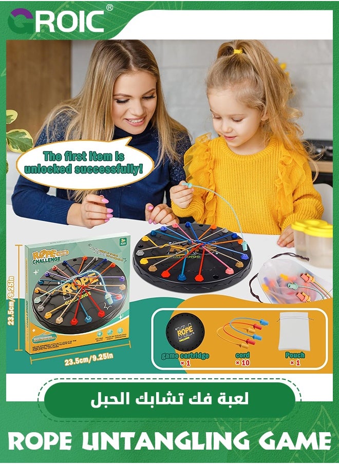 GROIC Rope Untangling Puzzle Games for Kids, Twisted Rope Puzzle Game, Strategy Untangling Challenge Puzzle, Educational Toys for Family Parent-Child Interaction, Travel  - Image 2