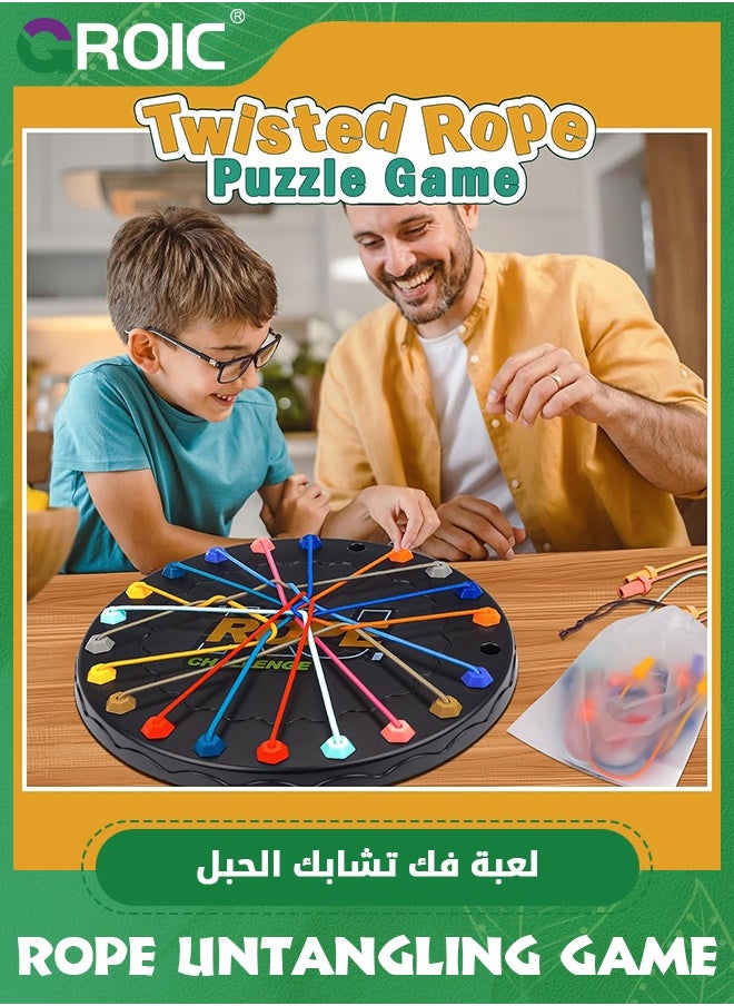 GROIC Rope Untangling Puzzle Games for Kids, Twisted Rope Puzzle Game, Strategy Untangling Challenge Puzzle, Educational Toys for Family Parent-Child Interaction, Travel  - Image 3