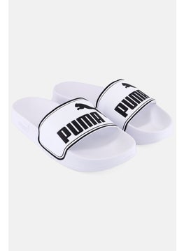 Kids Girl Leadcat  Brand Logo Slip On Slides, White