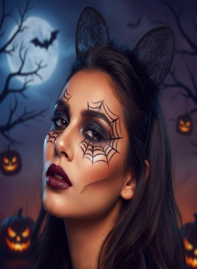 CLOACE Cat Ears Headband Black Lace Feather Cat Ear Hair Hoop Halloween Cosplay Cat Costume Hair Accessories for women - Image 4