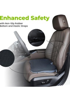 KIIUMI Car Seat Cushion with 4D Mesh Cover, Durable Memory Foam Seat Cushion for Tailbone and Back Pain Relief, Improves Vision Posture (Large Size)  - Image 4