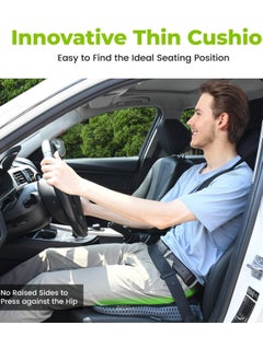 KIIUMI Car Seat Cushion with 4D Mesh Cover, Durable Memory Foam Seat Cushion for Tailbone and Back Pain Relief, Improves Vision Posture (Large Size)  - Image 3