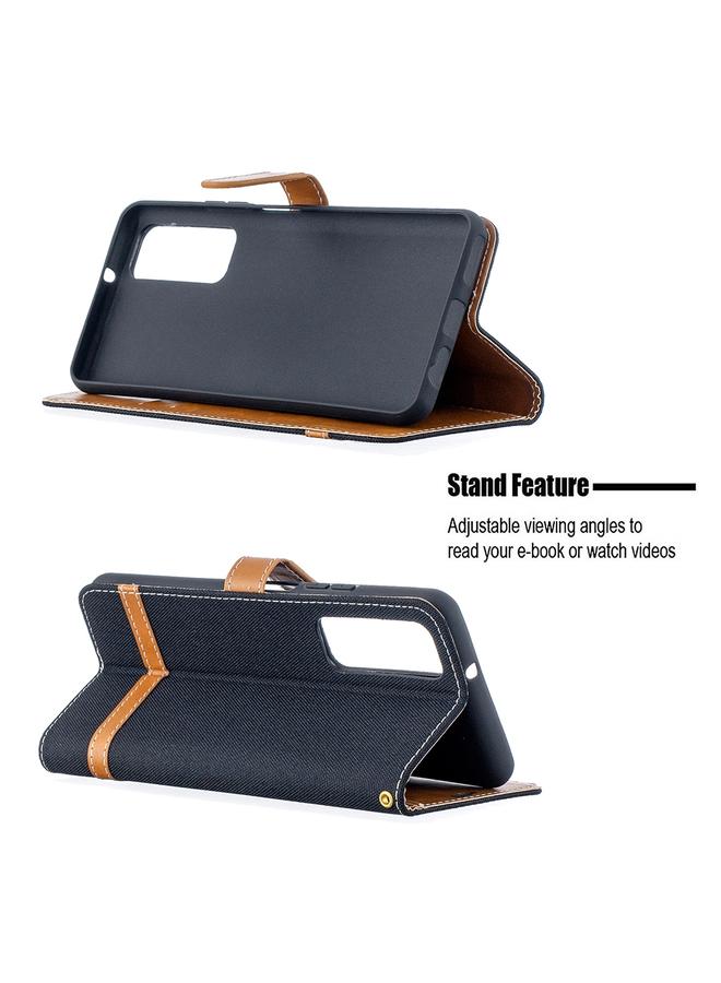S-TOP Case For Huawei P smart 2021 / Y7a Lite Color Matching Denim Texture Horizontal Flip Leather Case with Holder & Card Slots & Wallet & Lanyard - Image 4