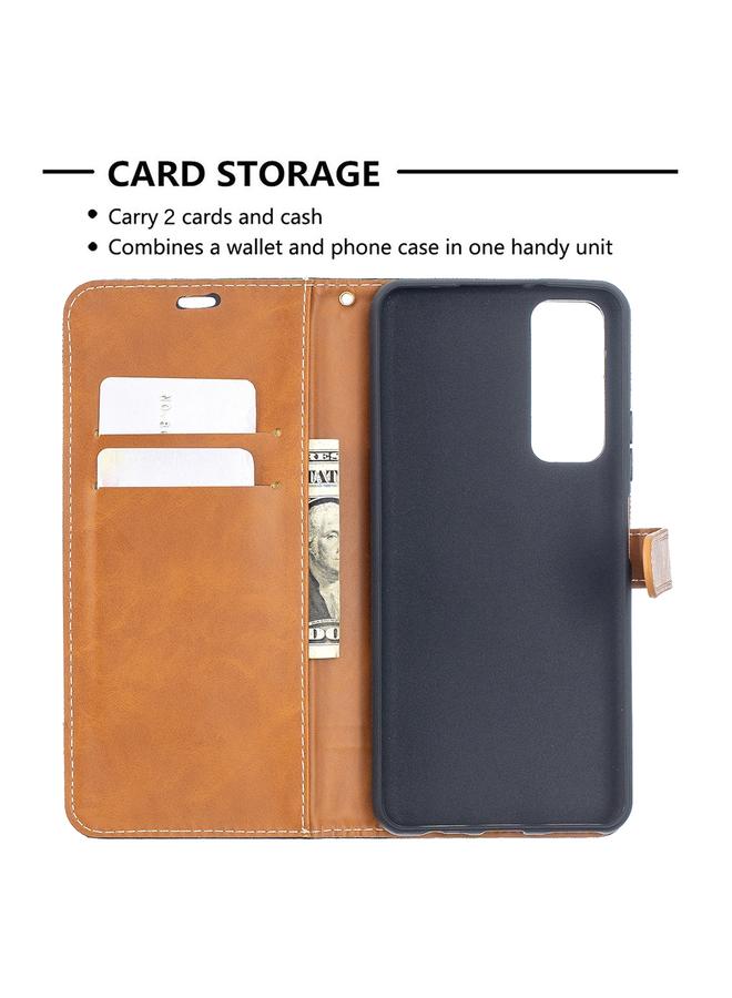 S-TOP Case For Huawei P smart 2021 / Y7a Lite Color Matching Denim Texture Horizontal Flip Leather Case with Holder & Card Slots & Wallet & Lanyard - Image 5