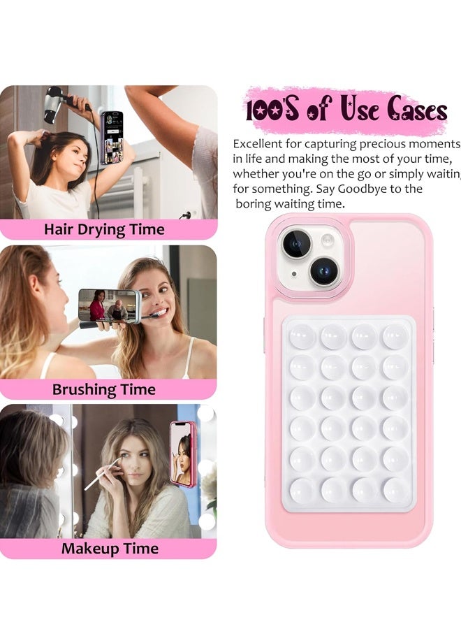 4PCS Silicone Suction Phone Case Mount, Non Slip Sticky Phone Grip for Cellphone, Silicon Adhesive Suction Cup Phone Mount - Image 3