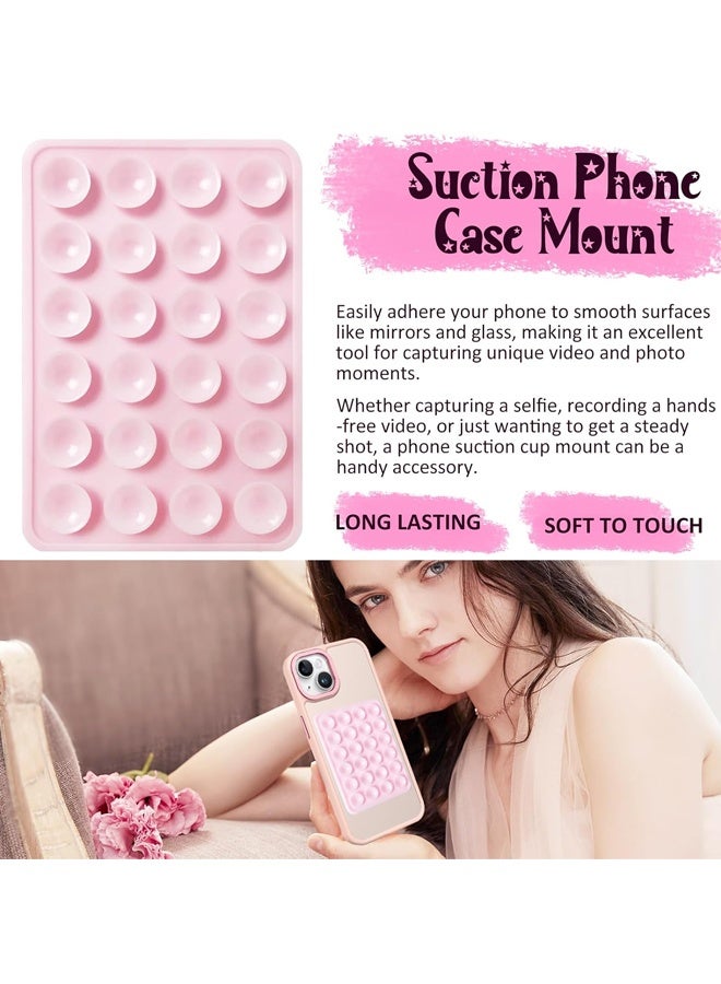 4PCS Silicone Suction Phone Case Mount, Non Slip Sticky Phone Grip for Cellphone, Silicon Adhesive Suction Cup Phone Mount - Image 2