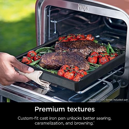 Ninja XSKOCTPN Woodfire Outdoor Cast Iron Pan, Pre-Seasoned, High Heat, Compatible Woodfire Outdoor Oven (OO100 Series), Cast Iron, Black, 12” x 12” - Image 3