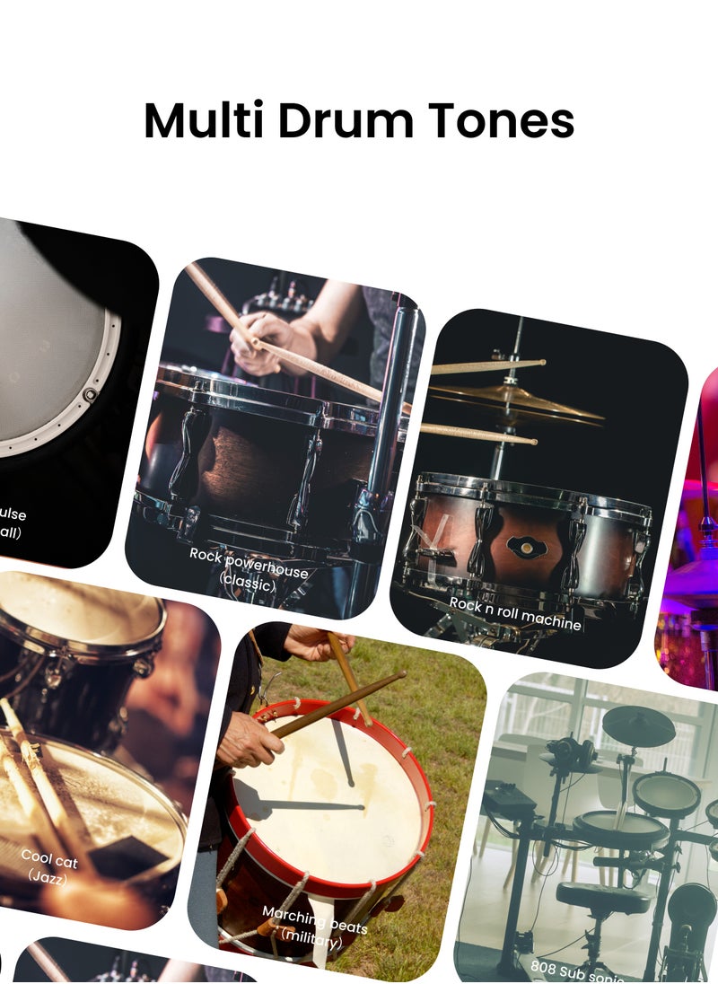 AeroBand Electronic Drum Set PocketDrum2 MAX, Air Drum Sticks & Pedals & Bluetooth Adapter, Play Drum Anywhere Anytime, 8 Tones and USB Midi (Earphone Included)