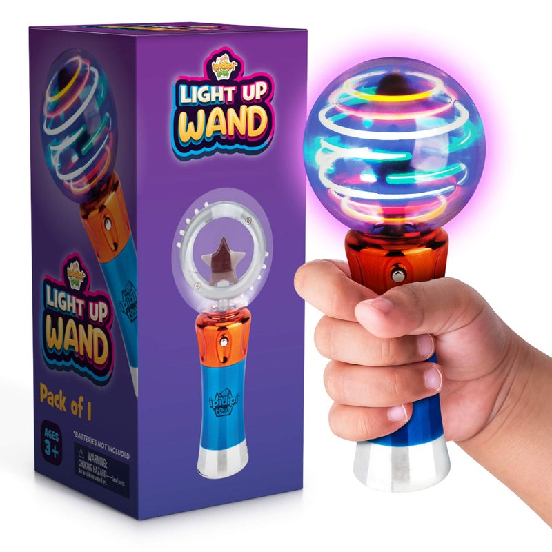 IPIDIPI TOYS Spinning Light Up LED Magic Wand for Kids Easter Basket Stuffers Light Up Toys Goodie Bag Filler Ideal Gift Birthday Party Favors for Boys Girls - Image 4