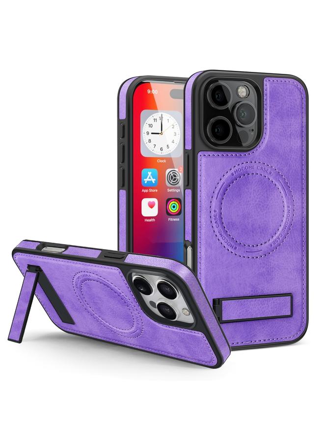 اس-توب جراب لهاتف iPhone 16 Pro Max متعدد الوظائف مزود بحامل MagSafe PU - Image 1