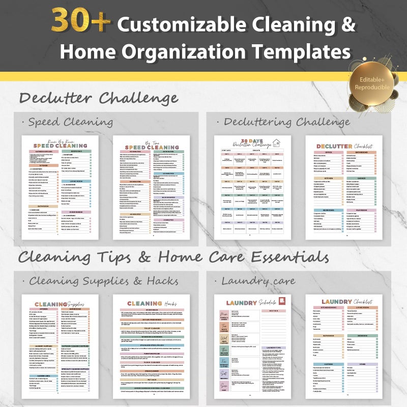 TAMUTO ADHD Cleaning Planner, Weekly and Monthly Organizing Planner with Cleaning Schedule and Checklist for Adults, Women for Household, Home, Kitchen, Bathroom, Bedroom Chores - Image 5