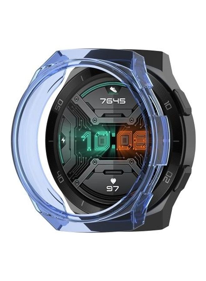 BGM Full Coverage Protective Case With Screen For Huawei Watch GT 2e Transparent Blue - Image 2