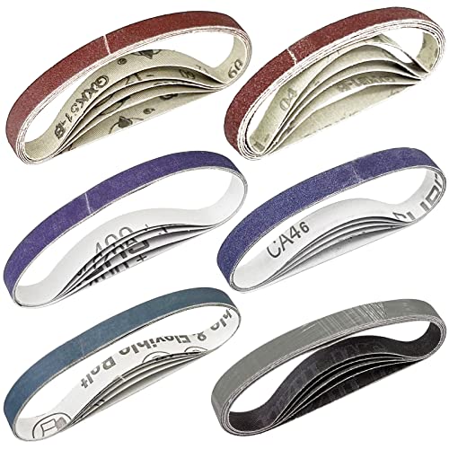 Huanlemai 30 قطعة 1/2" × 12" مجموعة أحزمة استبدال لشحذ السكاكين والأدوات الرسمية من وورك شارب (WSKTS & WSKTS-KT / Mk.1 & Mk.2) - 80/120/240/400/1000/2500 حبيبات - Image 1