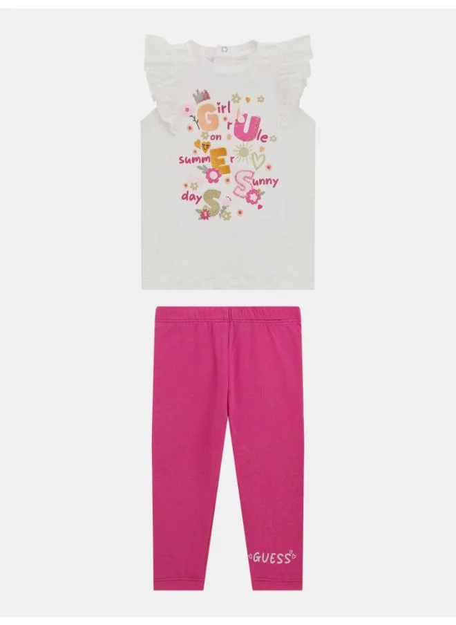 GUESS Kids Short Sleeve T-Shirt And Leggings Set