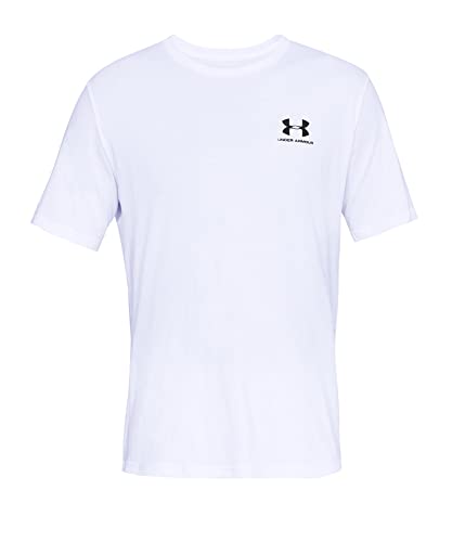 Under Armour Men's Sportstyle Left Chest Short-Sleeve T-Shirt, White (100)/Black, X-Small - Image 2