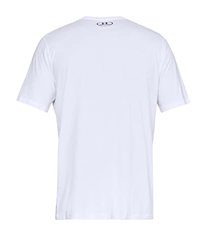 Under Armour Men's Sportstyle Left Chest Short-Sleeve T-Shirt, White (100)/Black, X-Small - Image 3