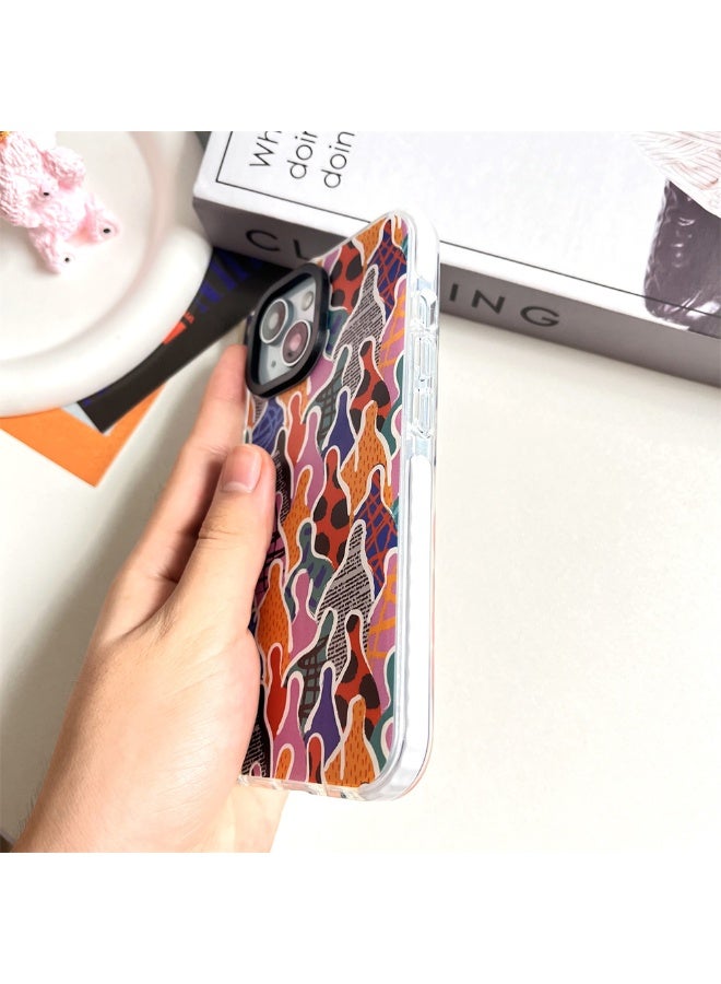 NIBEMINENT Retro Collage Protective TPU Case Cover For iPhone 14 Plus Clear - Image 2