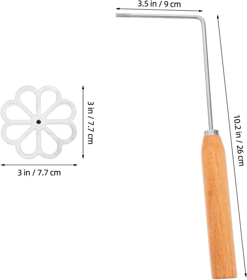 Frying Snack Mold Set 3pcs Nonstick Aluminum Cookie Mold with Handle Hollow Flower round Shapes DIY Kitchen Frying Tool for Homemade Snacks - Image 2