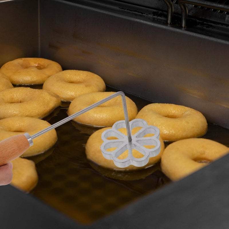 Frying Snack Mold Set 3pcs Nonstick Aluminum Cookie Mold with Handle Hollow Flower round Shapes DIY Kitchen Frying Tool for Homemade Snacks - Image 4