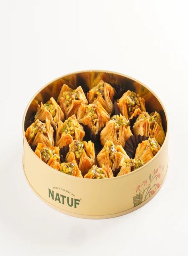 NATUF Baklava Crown Pistachio 300g - Authentic Middle Eastern Dessert with Flaky Pastry, Premium Pistachios & Sweet Syrup - Perfect for Gifting & Celebrations - Image 3