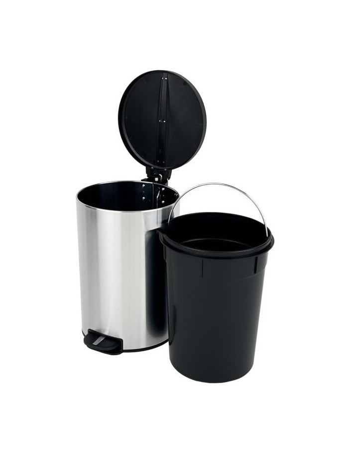 EKO NOVA SERIES | Brushed Stainless Steel Finish | Soft-Closing | Fingerprint-Resistant | Step Trash Bin | Medium | 12L  - Image 4