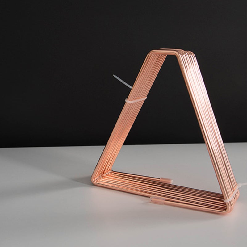 Triangle File Holder 11 Sections Document Organizer - Gold Steel Wire Desk Accessory for Office Home Storage - Image 2
