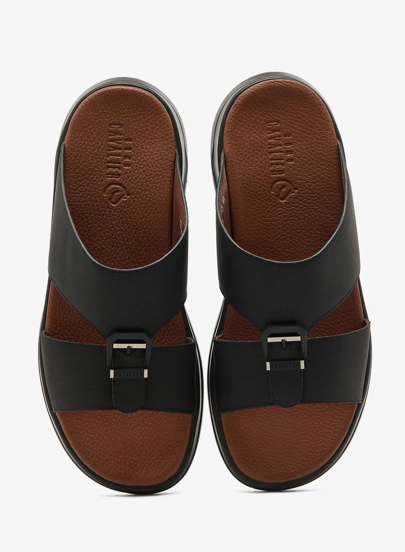 UOMO Cavalier Black Cross Strap  Comfort  Arabian Sandals for Men | Best Price UAE