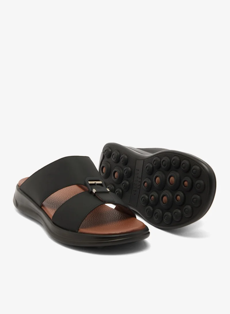 UOMO Cavalier Black Cross Strap  Comfort  Arabian Sandals for Men | Best Price UAE