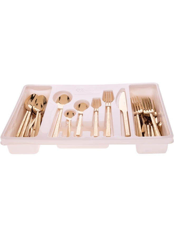 AKDC Ozlife Cutlery Set L(28Cm)Xw(38Cm)Xh(7Cm) Golden - Image 1