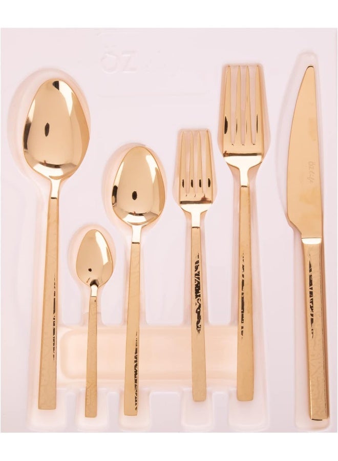 AKDC Ozlife Cutlery Set L(28Cm)Xw(38Cm)Xh(7Cm) Golden - Image 2
