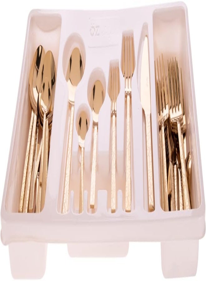 AKDC Ozlife Cutlery Set L(28Cm)Xw(38Cm)Xh(7Cm) Golden - Image 5